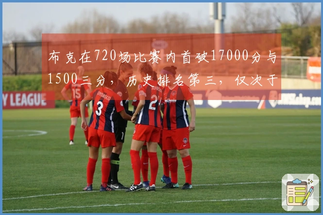 布克在720场比赛内首破17000分与1500三分，历史排名第三，仅次于库里与汤普森