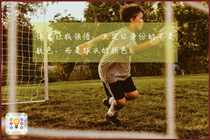 体育让我领悟，决定你身份的不是肤色，而是球衣的颜色。
